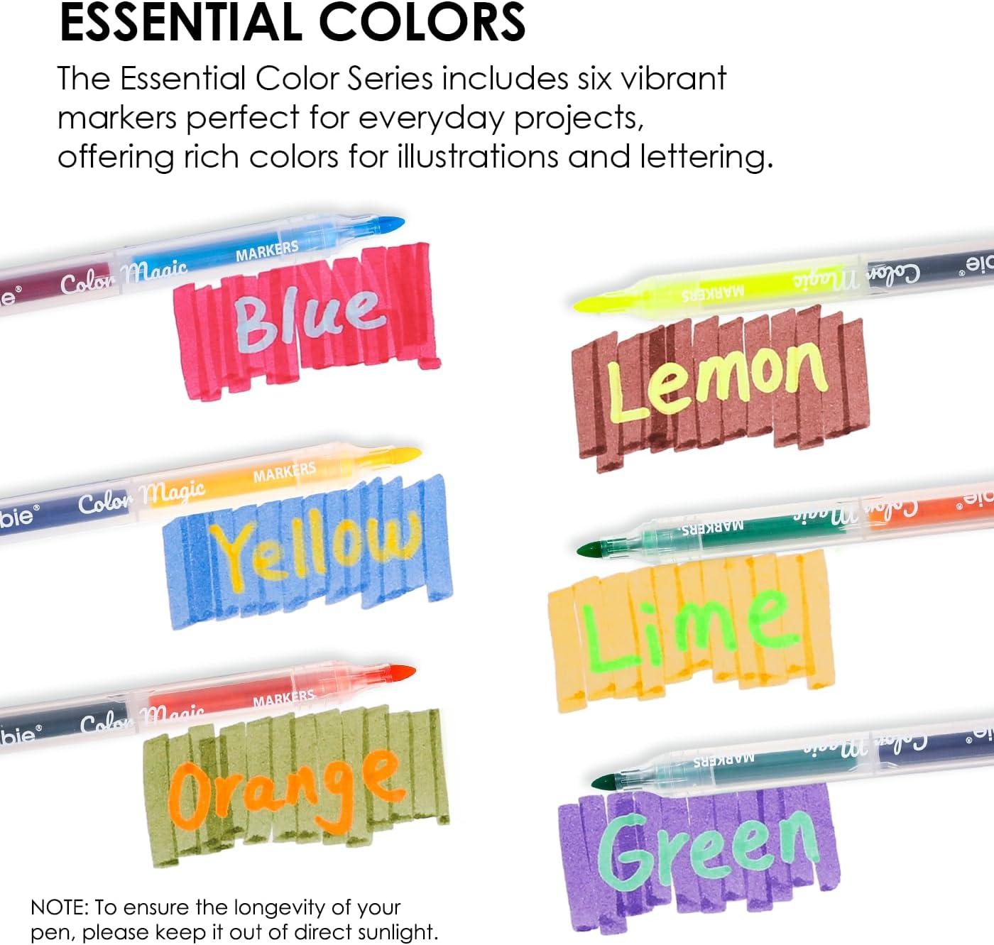 image:imageGrabie 24 Colors Magic Layering Markers12 Double Sided Color Changing Highlighter Pens4mm Chisel Tip amp 1mm Point Tip Dual Tip Magic Markers No Bleed Quick Drying2 Sets 6pcs Value Bundle