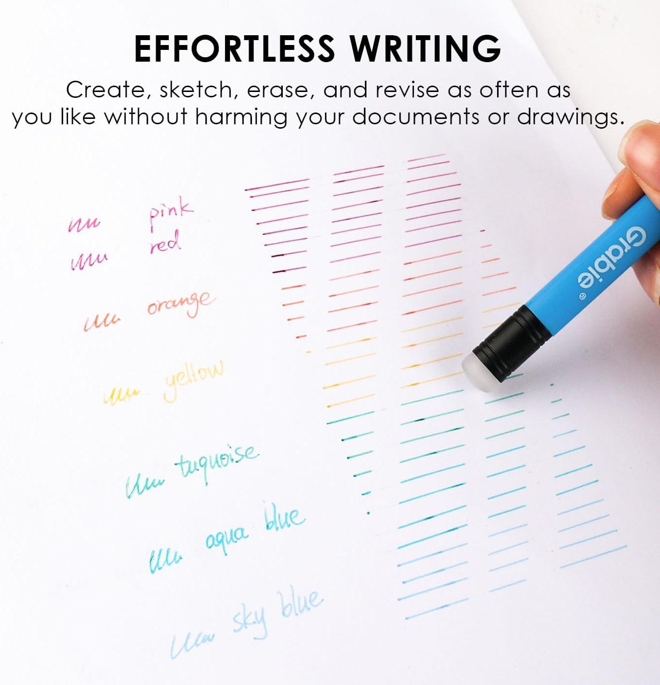 image:imageGrabie Erasable Gel Pens Medium Point 07 mm Erasable Pens Make Mistakes Disappear for Drawing Writing Planner Pack of 9 Assorted ColorsLavender Dreams9 Colors Pens Classic