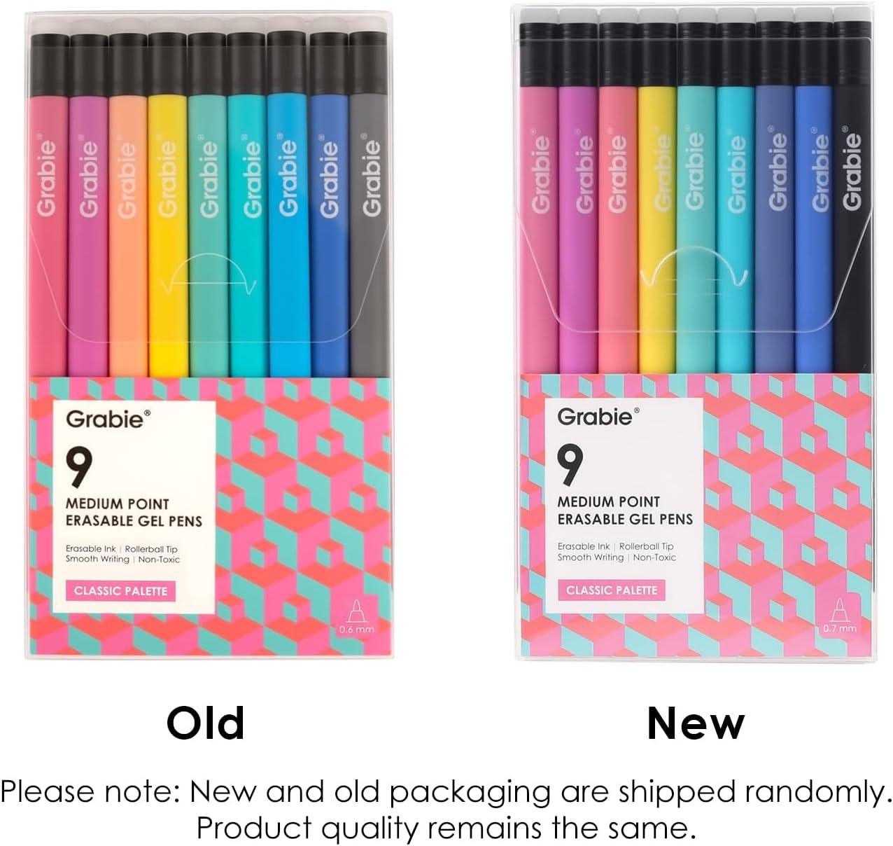 image:imageGrabie Erasable Gel Pens Medium Point 07 mm Erasable Pens Make Mistakes Disappear for Drawing Writing Planner Pack of 9 Assorted ColorsLavender Dreams9 Colors Pens Classic