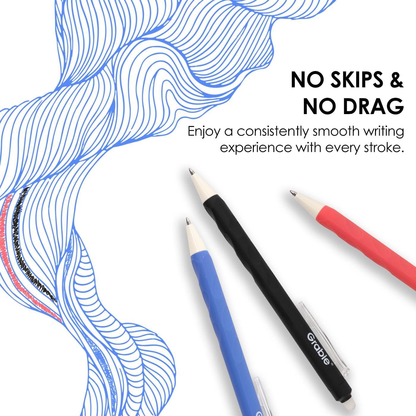 image:imageGrabie Erasable Gel Pens Medium Point 07 mm Erasable Pens Make Mistakes Disappear for Drawing Writing Planner Pack of 9 Assorted ColorsLavender DreamsBlackBlueRed