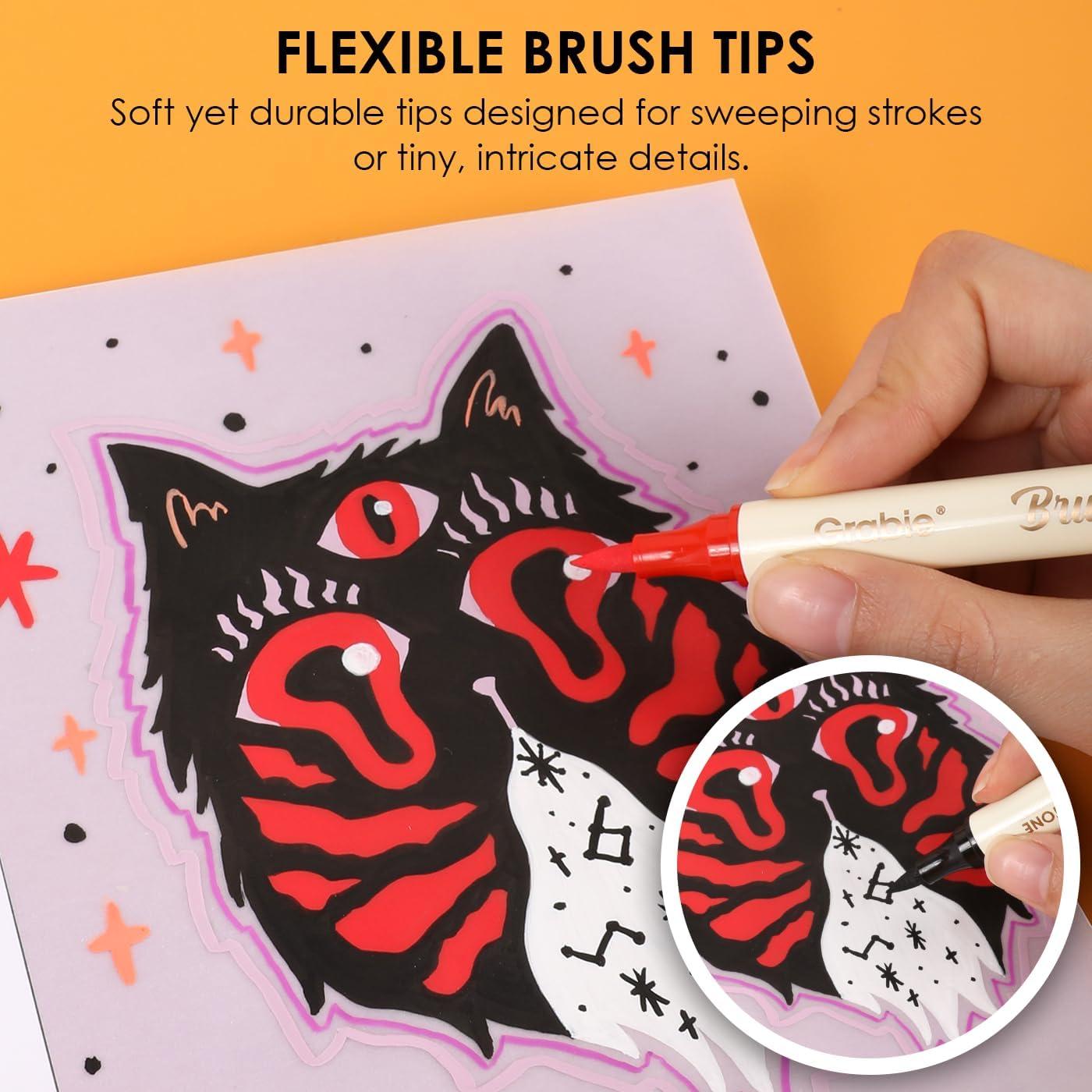image:imageGrabie Trace and Color Drawing Kit Beginner Friendly AllinOne Tracing Art Set with Acrylic Dual Tip Markers 15 PrePrinted Designs Vellum Paper Creative Hobby Kit Artist Collaboration YetiElectric Wild Advanced