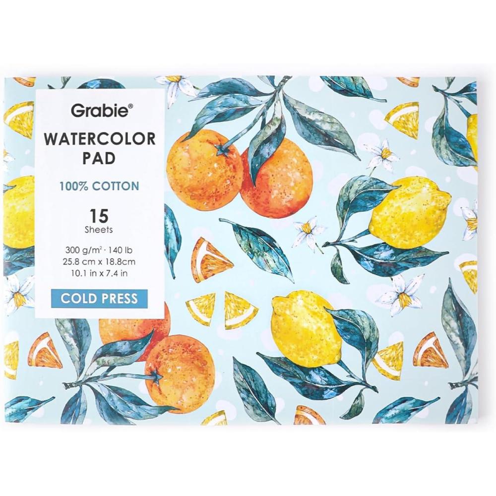 image:imageGrabie Watercolor Coloring Book 15 Sheets A5 83 x 58Watercolor Book for Adults Ignite Your Artistic Expression on 100 Cotton Paper LandScapeB5
